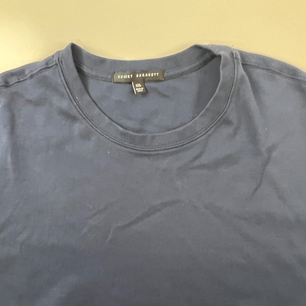 Robert Barakett Georgia Blue Pima‎ Cotton Short Sleeve Pullover Shirt XXL - Picture 8 of 12